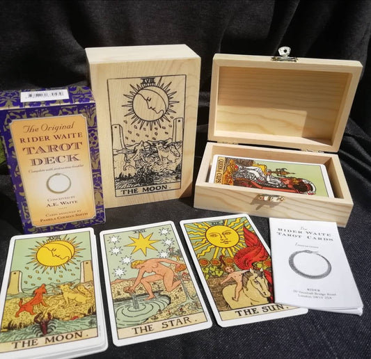 Tarot cards Deck. The tarot cards  gift set , 78 Cards + bag tarot cards with book  +Handcrafted box designer box gifts for her black Friday