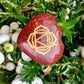 7 chakra stones set stone Guide and bag , hand carved, heart/ oval  shaped