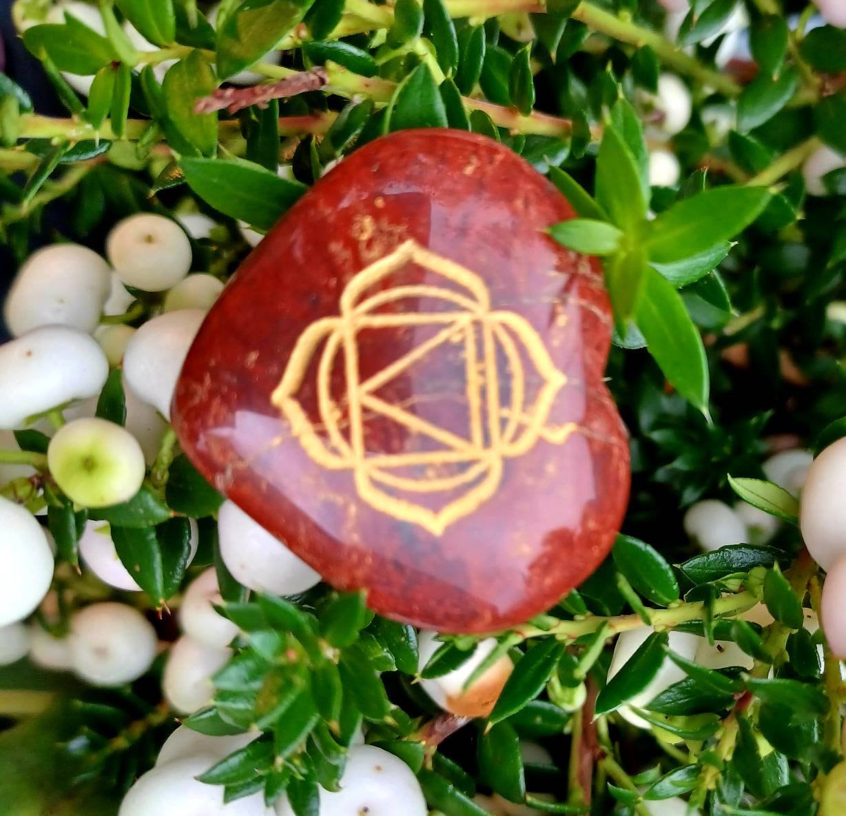 7 chakra stones set stone Guide and bag , hand carved, heart/ oval  shaped